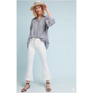 Seafarer White cropped flare jeans sz 28